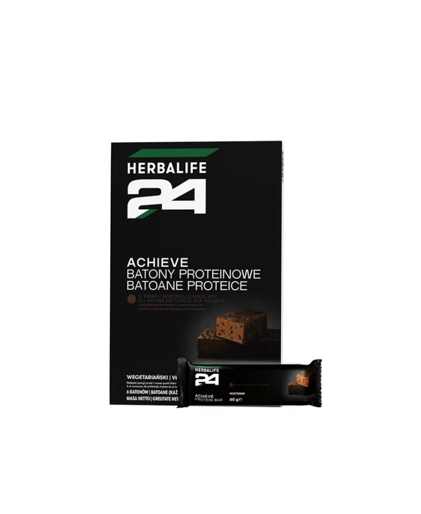 Herbalife24 Achieve Batony Proteinowe - smak gorzkiej czekolady
