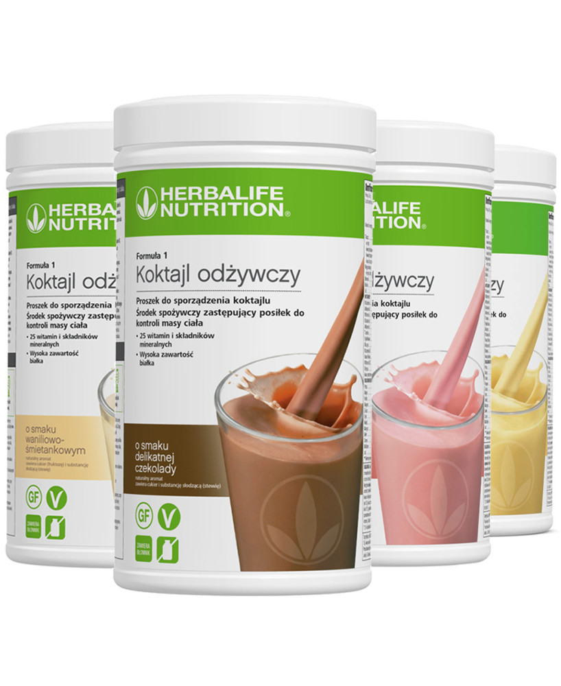 Zestaw 4x Koktajl Formuła 1 (550g) - smaki do wyboru